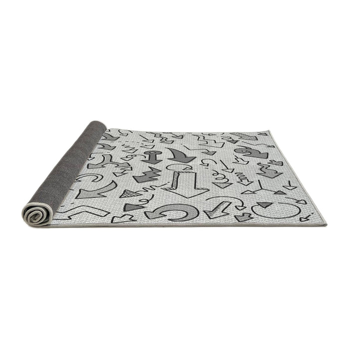 Thickness of Patterned Platinum Gray Rug, pat1023gry
