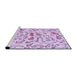 Sideview of Machine Washable Transitional Lilac Purple Rug, wshpat1023pur