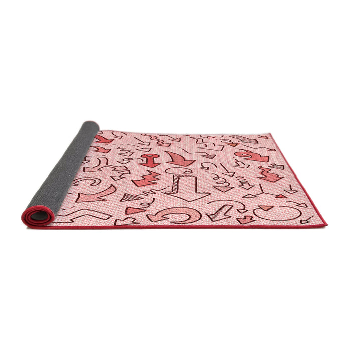 Thickness of Patterned Red Rug, pat1023rd