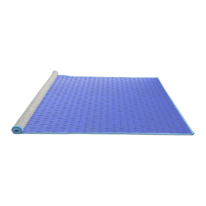 Sideview of Machine Washable Transitional Sky Blue Rug, wshpat1024blu