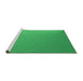 Sideview of Machine Washable Transitional Neon Green Rug, wshpat1024grn