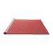 Sideview of Machine Washable Transitional Red Rug, wshpat1024rd