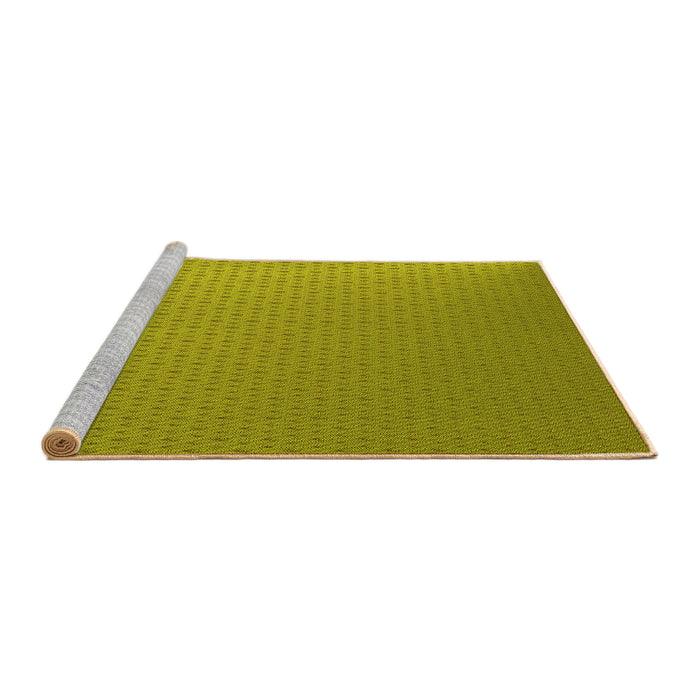 Sideview of Machine Washable Transitional Dark Yellow Green Rug, wshpat1024yw