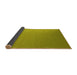 Thickness of Patterned Dark Yellow Green Rug, pat1024yw