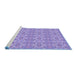 Sideview of Machine Washable Transitional Purple Mimosa Purple Rug, wshpat1025blu