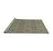 Sideview of Machine Washable Transitional Dark Gold Brown Rug, wshpat1025lblu