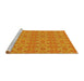 Sideview of Machine Washable Transitional Orange Red Orange Rug, wshpat1025yw