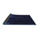 Thickness of Patterned Night Blue Rug, pat1026blu