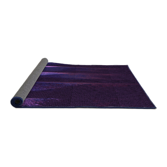 Thickness of Patterned Deep Purple Rug, pat1026pur