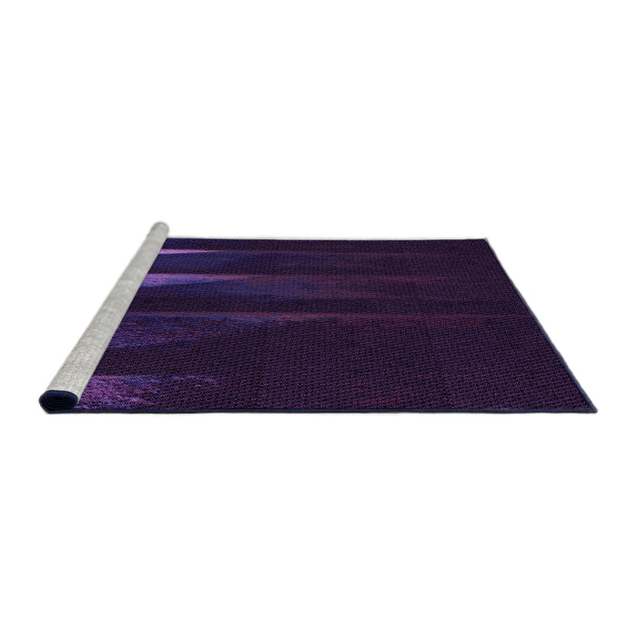 Sideview of Machine Washable Transitional Deep Purple Rug, wshpat1026pur