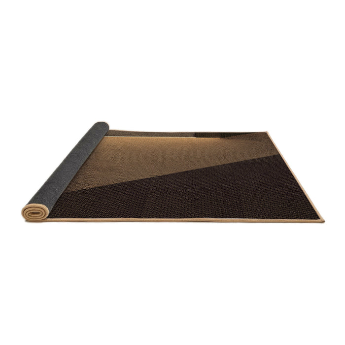 Thickness of Patterned Sienna Brown Rug, pat1027brn