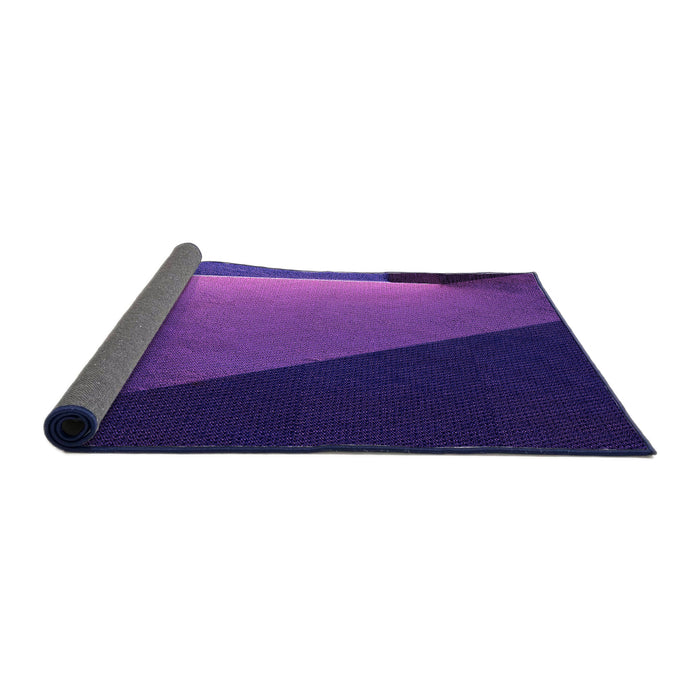 Thickness of Patterned Purple Plum Purple Rug, pat1027pur