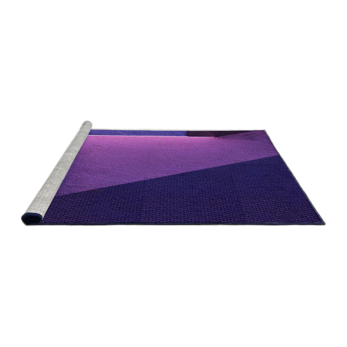 Sideview of Machine Washable Transitional Purple Plum Purple Rug, wshpat1027pur