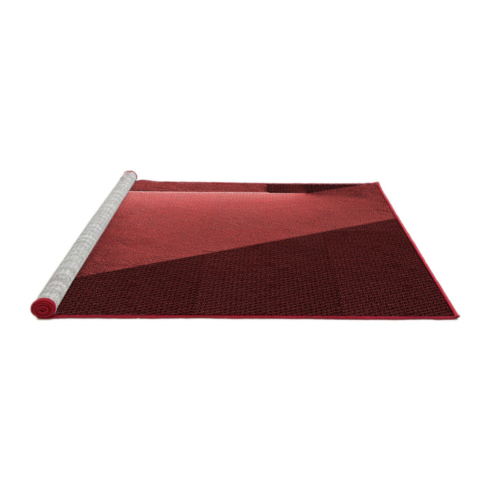 Sideview of Machine Washable Transitional Maroon Red Rug, wshpat1027rd
