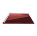 Sideview of Machine Washable Transitional Maroon Red Rug, wshpat1027rd