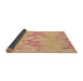 Thickness of Patterned Orange Rug, pat1028brn