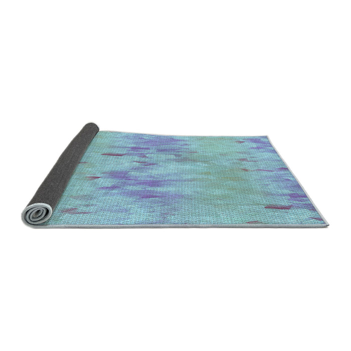 Thickness of Patterned Iceberg Blue Rug, pat1028lblu