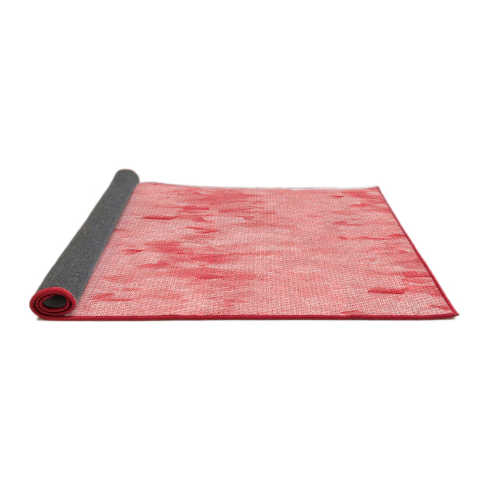 Thickness of Patterned Pastel Pink Rug, pat1028rd