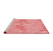 Sideview of Machine Washable Transitional Pastel Pink Rug, wshpat1028rd