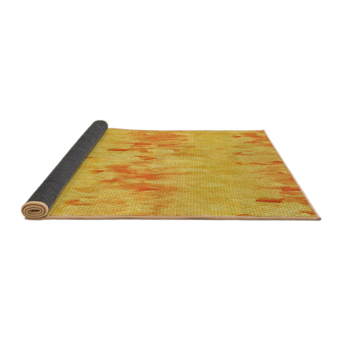 Thickness of Patterned Gold Yellow Rug, pat1028yw