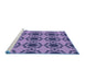 Sideview of Machine Washable Transitional Purple Mimosa Purple Rug, wshpat1029blu