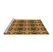 Sideview of Machine Washable Transitional Dark Bronze Brown Rug, wshpat1029brn