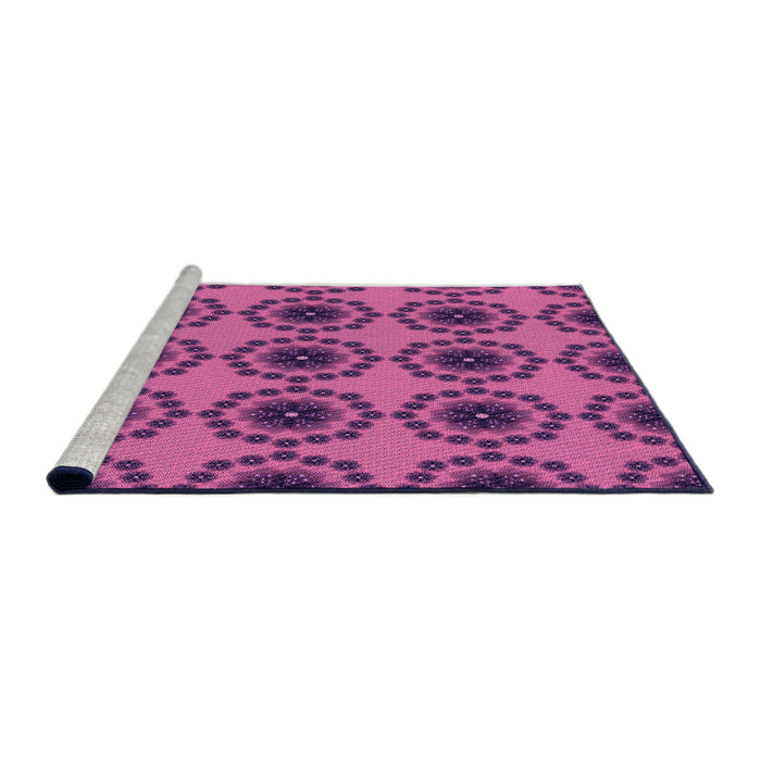 Sideview of Machine Washable Transitional Crimson Purple Rug, wshpat1029pur