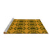 Sideview of Machine Washable Transitional Dark Bronze Brown Rug, wshpat1029yw