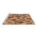 Sideview of Machine Washable Transitional Orange Rug, wshpat103brn