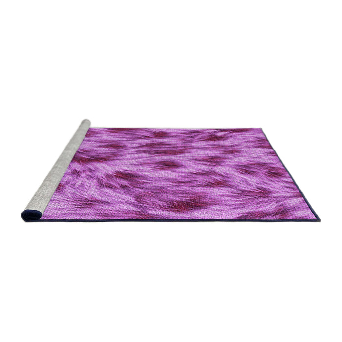 Machine Washable Transitional Purple Rug in a Kitchen, wshpat103pur