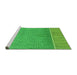 Sideview of Machine Washable Transitional Neon Green Rug, wshpat1030grn