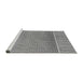 Sideview of Machine Washable Transitional Silver Gray Rug, wshpat1030gry