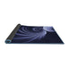 Thickness of Patterned Night Blue Rug, pat1031blu