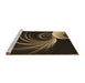 Sideview of Machine Washable Transitional Oak Brown Rug, wshpat1031brn