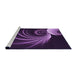 Sideview of Machine Washable Transitional Purple Violet Purple Rug, wshpat1031pur
