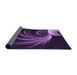 Thickness of Patterned Purple Violet Purple Rug, pat1031pur