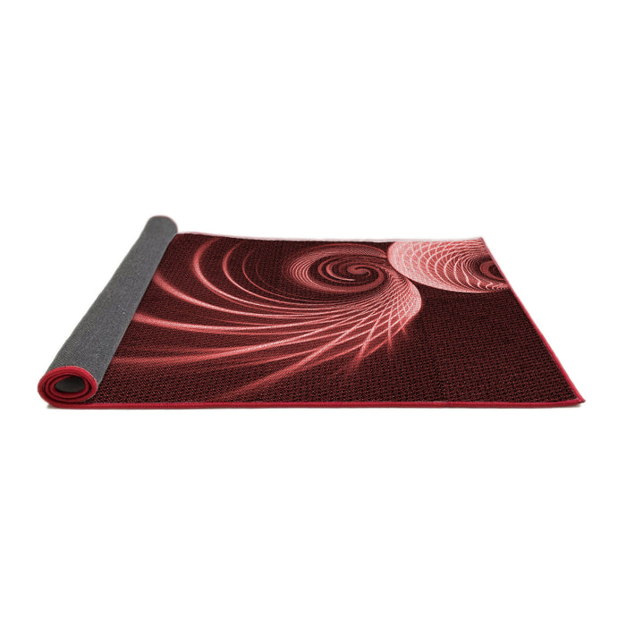 Thickness of Patterned Fire Brick Red Rug, pat1031rd