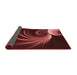 Thickness of Patterned Fire Brick Red Rug, pat1031rd