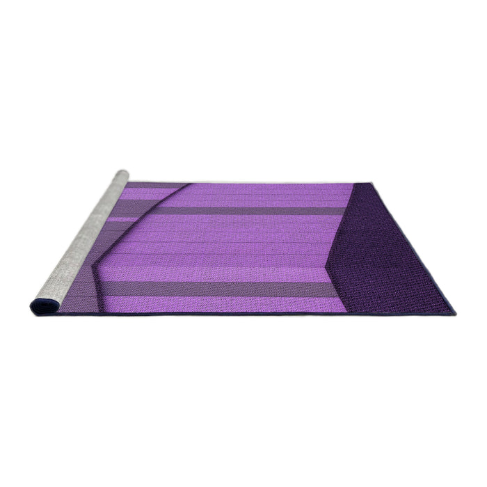 Sideview of Machine Washable Transitional Purple Rug, wshpat1032pur