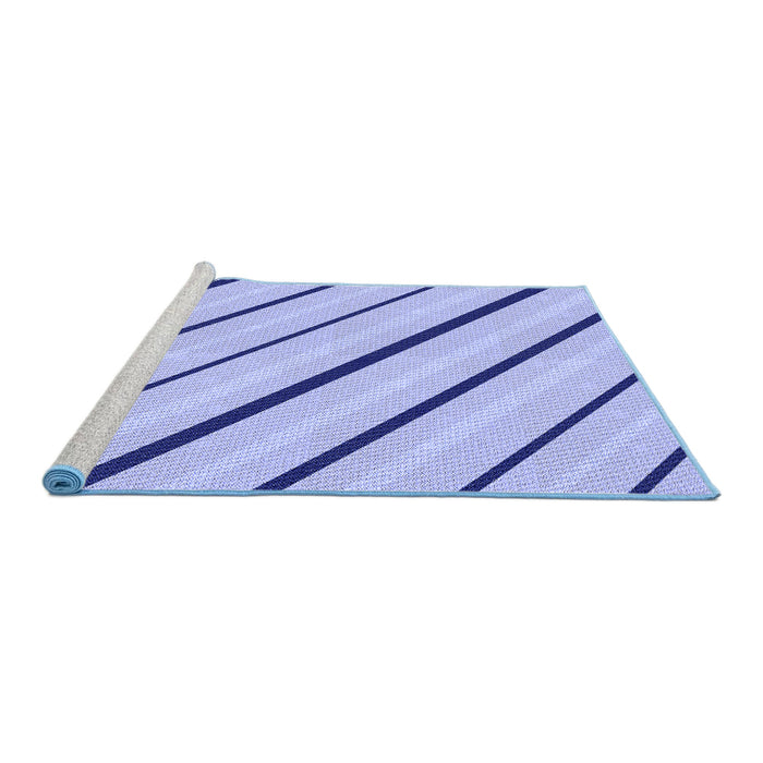 Sideview of Machine Washable Transitional Periwinkle Purple Rug, wshpat1033blu