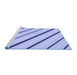 Sideview of Machine Washable Transitional Periwinkle Purple Rug, wshpat1033blu