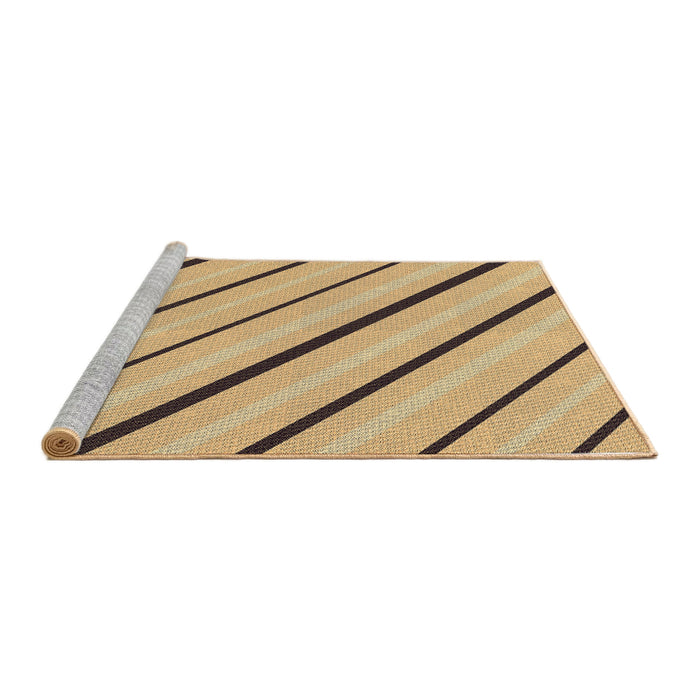 Sideview of Machine Washable Transitional Light Brown Rug, wshpat1033brn