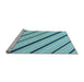 Sideview of Machine Washable Transitional Blue Ivy Blue Rug, wshpat1033lblu