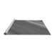 Sideview of Machine Washable Transitional Grey Gray Rug, wshpat1034gry