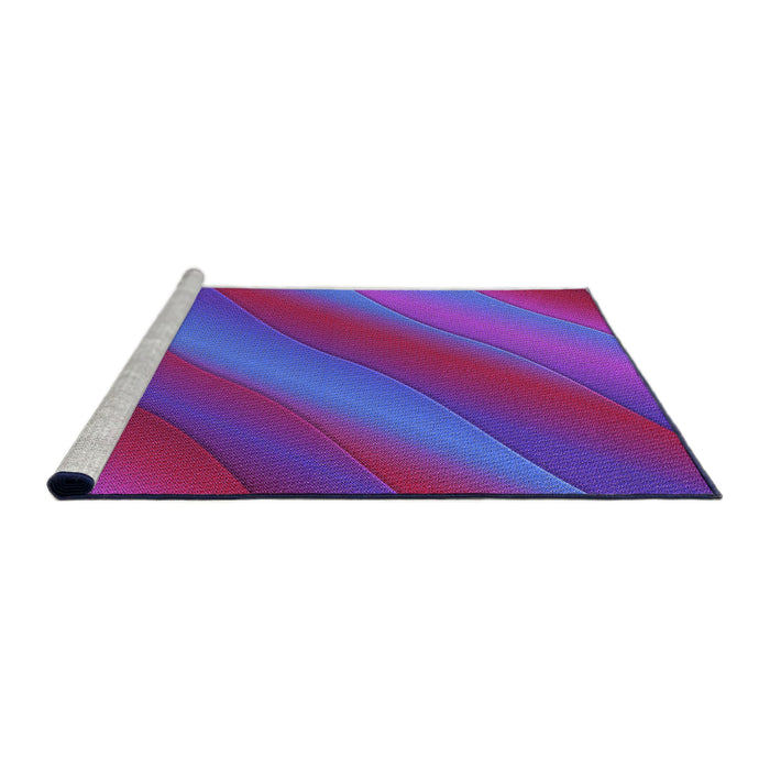Sideview of Machine Washable Transitional Purple Rug, wshpat1034pur