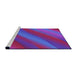 Sideview of Machine Washable Transitional Purple Rug, wshpat1034pur