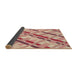 Thickness of Patterned Red Rug, pat1035brn