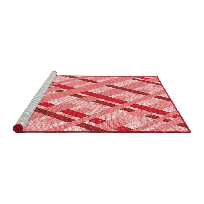 Sideview of Machine Washable Transitional Pastel Pink Rug, wshpat1035rd