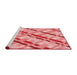 Sideview of Machine Washable Transitional Pastel Pink Rug, wshpat1035rd