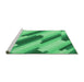 Sideview of Machine Washable Transitional Lime Mint Green Rug, wshpat1036grn